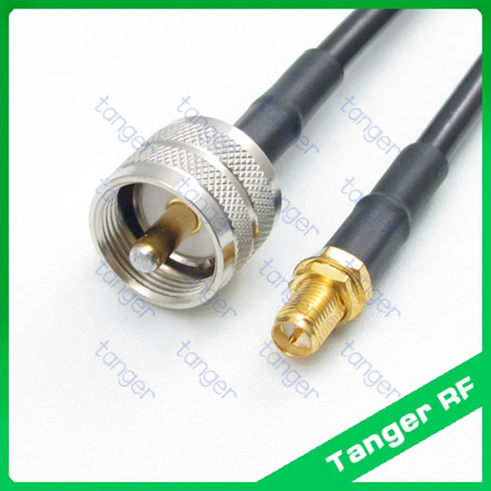 

Tanger High quality UHF male plug PL259 SL16 to RP-SMA female connector RF RG58 Pigtail Jumper Coaxial Cable 40inch 100cm new