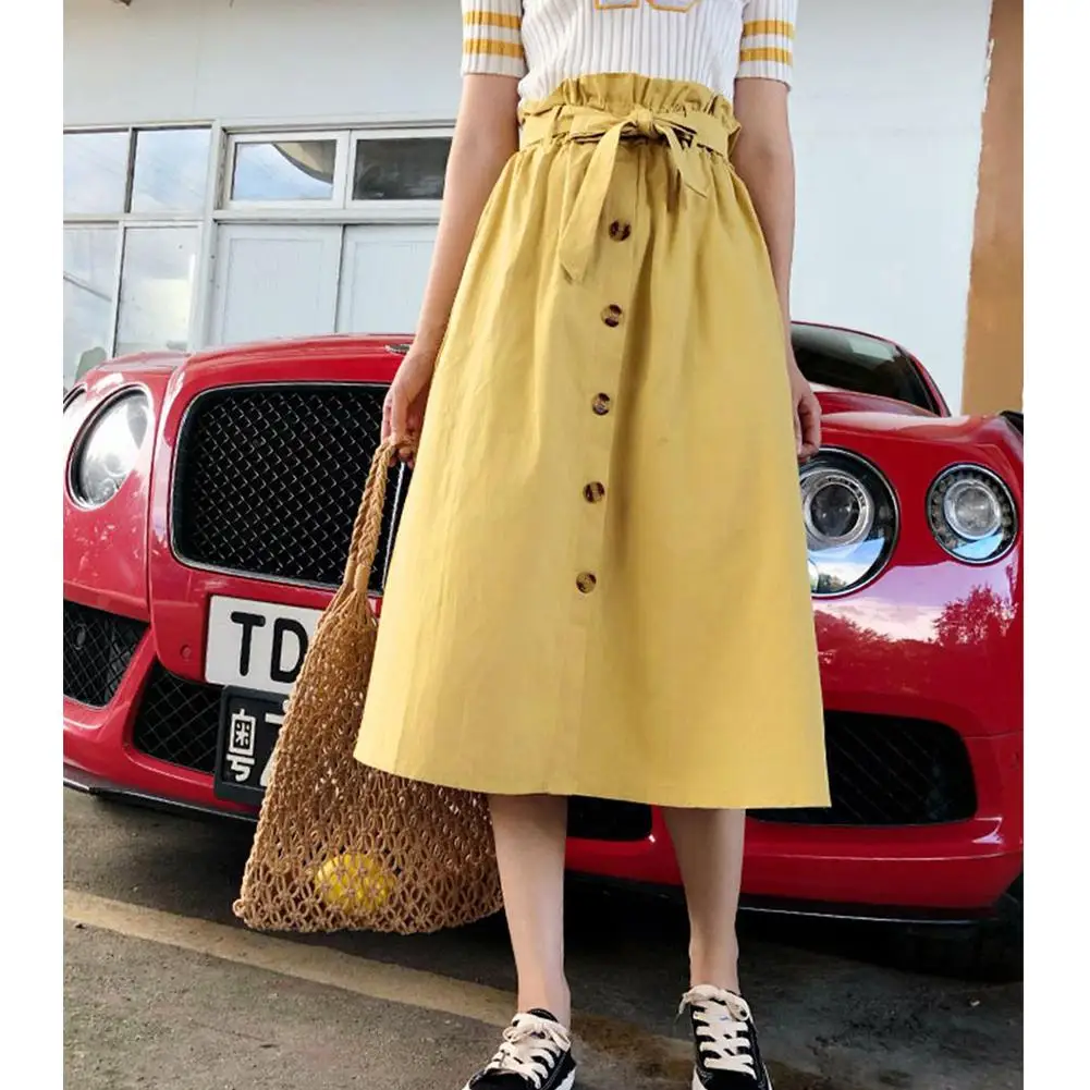 2019 New Yfashion Women Summer High Waist Single-breasted A-line Casual Skirt
2019 New Yfashion Women Summer High Waist Single-breasted A-line Casual Skirt