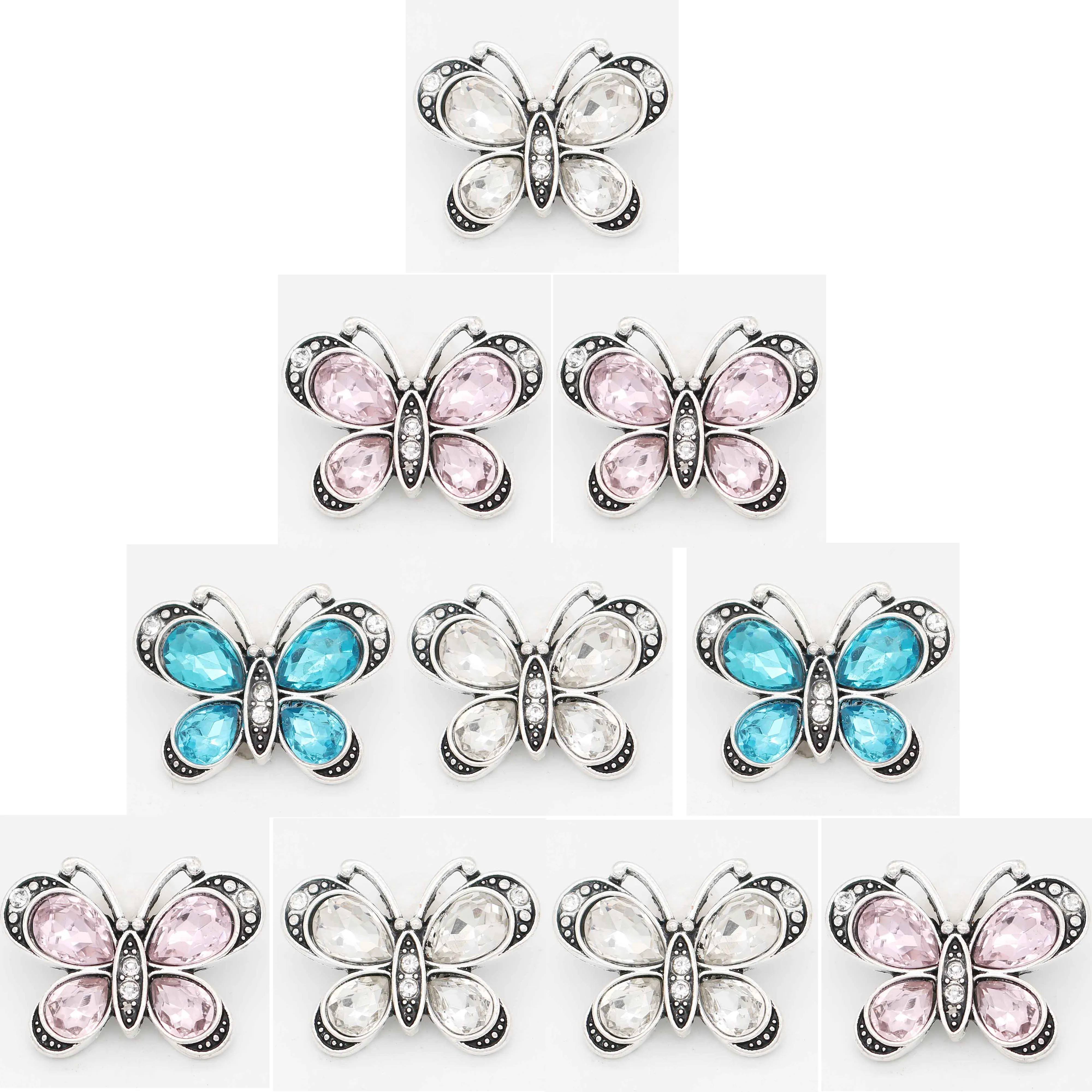 New Snap Jewelry Colorful Rhinestone Butterfly 20MM metal Snap Buttons Charms Fit Snap Button Bracelets & Bangles For Women girl
New Snap Jewelry Colorful Rhinestone Butterfly 20MM metal Snap Buttons Charms Fit Snap Button Bracelets & Bangles For Women girl