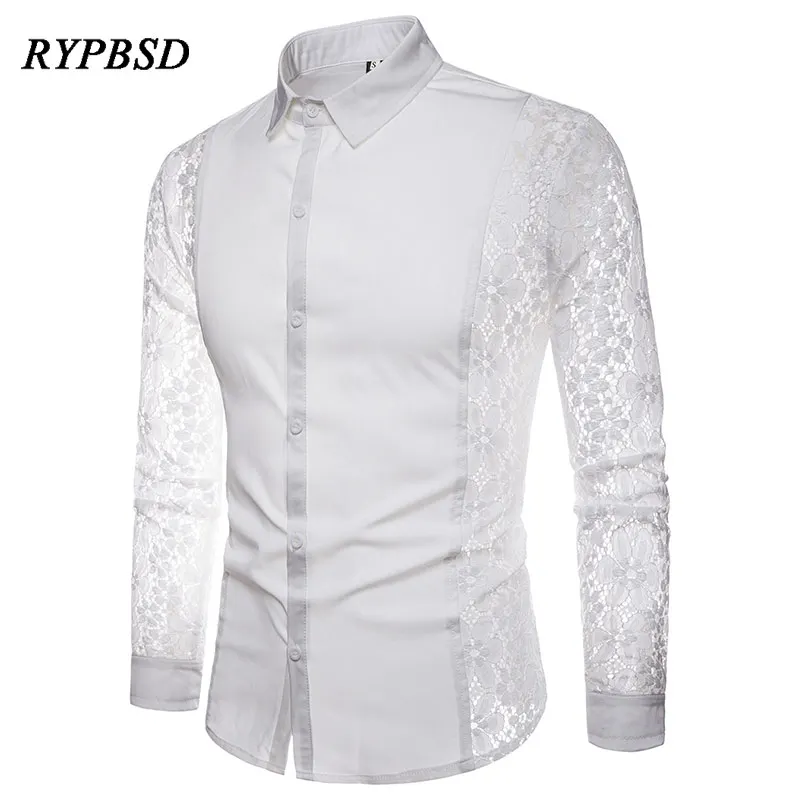 2019 New Autumn Black White Patchwork Lace Shirt Men Transparent Sexy Party Long Sleeve Dress Shirts camisa social masculina
2019 New Autumn Black White Patchwork Lace Shirt Men Transparent Sexy Party Long Sleeve Dress Shirts camisa social masculina