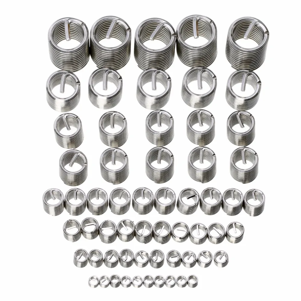 60pcs Sliver Stainless Steel Thread Repair Insert Kit M3 M4 M5 M6 M8 M10 M12 Thread Repair Inserts for Helicoil Repair Tools
60pcs Sliver Stainless Steel Thread Repair Insert Kit M3 M4 M5 M6 M8 M10 M12 Thread Repair Inserts for Helicoil Repair Tools