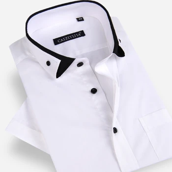 Brand Cotton Patchwork Collar Men Short Sleeve Shirt Fashion White Slim Fit Soft Male Casual Shirts Plus Size 4XL High Quality
Brand Cotton Patchwork Collar Men Short Sleeve Shirt Fashion White Slim Fit Soft Male Casual Shirts Plus Size 4XL High Quality
