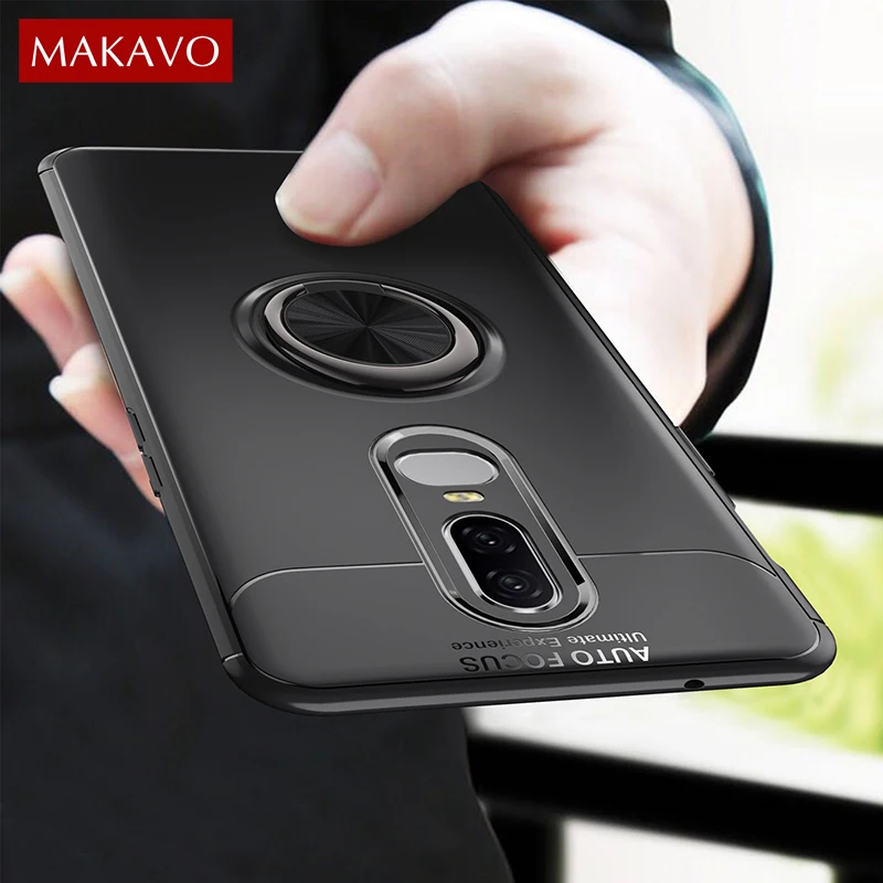 MAKAVO For Oneplus 6 Case Finger Ring Holder Soft Matte Silicone Back Cover For One Plus 6 6T Phone Case Oneplus6 Skin Housing
MAKAVO For Oneplus 6 Case Finger Ring Holder Soft Matte Silicone Back Cover For One Plus 6 6T Phone Case Oneplus6 Skin Housing