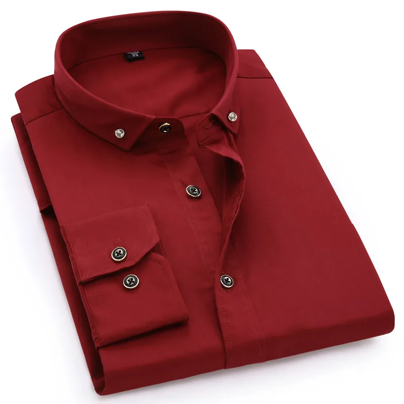 High Quality Men Casual Dress Shirt Small Collar Drill Button Design Soft Comfortable 100% Cotton Male Business Long Sleeve
High Quality Men Casual Dress Shirt Small Collar Drill Button Design Soft Comfortable 100% Cotton Male Business Long Sleeve
