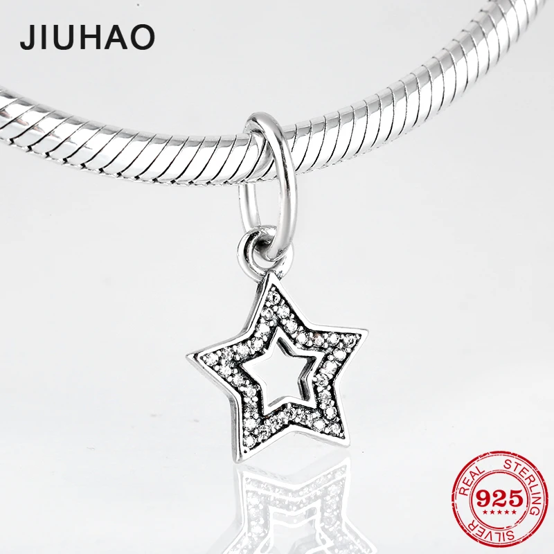 Fashion 925 Sterling Silver hollow out five-pointed star CZ Fine Pendants Fit Original Pandora Charm Bracelet Jewelry making
Fashion 925 Sterling Silver hollow out five-pointed star CZ Fine Pendants Fit Original Pandora Charm Bracelet Jewelry making