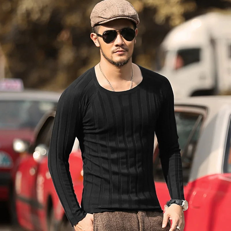 Men slim casual long sleeve cotton fashion pullovers men sweaters striped solid autumn bottoming pullovers European new J215
Men slim casual long sleeve cotton fashion pullovers men sweaters striped solid autumn bottoming pullovers European new J215