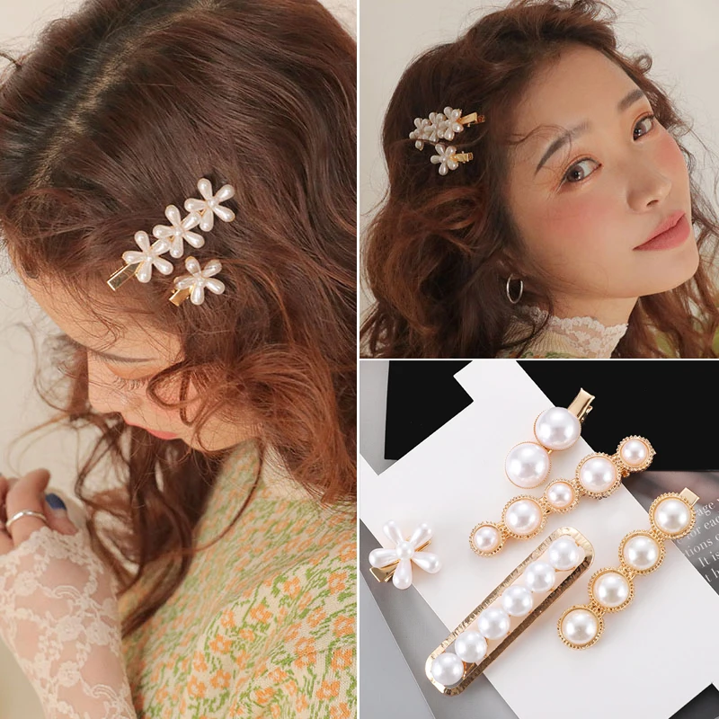 Fashion New Flower Imitation Pearl Hair Clip Elegant Barrettes for Women Girls Alloy Pearl Hairpin Headwear Accessories Hot Sale
Fashion New Flower Imitation Pearl Hair Clip Elegant Barrettes for Women Girls Alloy Pearl Hairpin Headwear Accessories Hot Sale