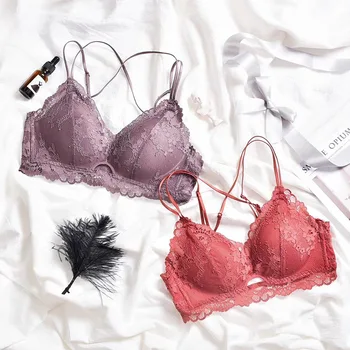 New Women Lace Underwear Sexy Hollow Back Crisscross Brassiere Ultra-thin Comfortable Sleep Bra Set Cotton Lingerie and Panties
New Women Lace Underwear Sexy Hollow Back Crisscross Brassiere Ultra-thin Comfortable Sleep Bra Set Cotton Lingerie and Panties