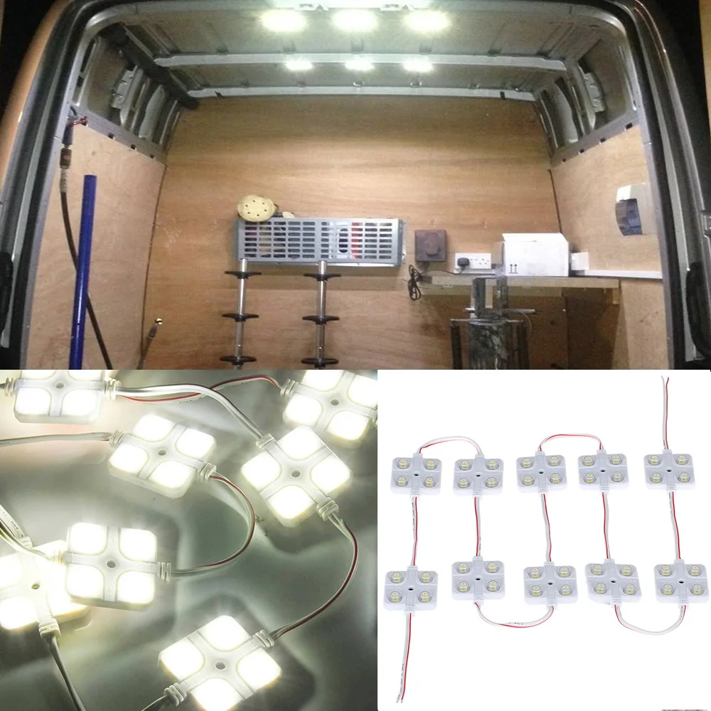 12V 10x4 LED Car Interior Lighting Lamp Waterproof Inside Roof Light Kit for RV Van Boat Trailer Bright White
12V 10x4 LED Car Interior Lighting Lamp Waterproof Inside Roof Light Kit for RV Van Boat Trailer Bright White