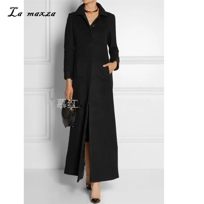 Winter Women Wool Coat 2018 Elegant Warm Long Office Coat Korean Style Fashion Black Womens Coats
Winter Women Wool Coat 2018 Elegant Warm Long Office Coat Korean Style Fashion Black Womens Coats