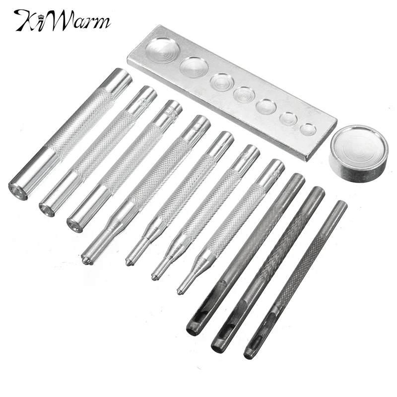 12pcs Metal Leather Craft Tools Snap Rivet Fastener Buttons Installation Tool Kit Hand Punch Tool Set DIY Material Accessories
12pcs Metal Leather Craft Tools Snap Rivet Fastener Buttons Installation Tool Kit Hand Punch Tool Set DIY Material Accessories