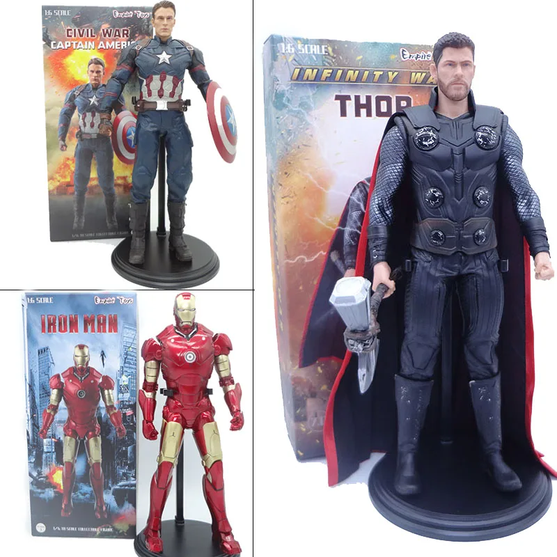 

30cm Avengers 4 Endgame Infinity War captain america Iron man thor figure PVC Figure Model Toy Collection Gift