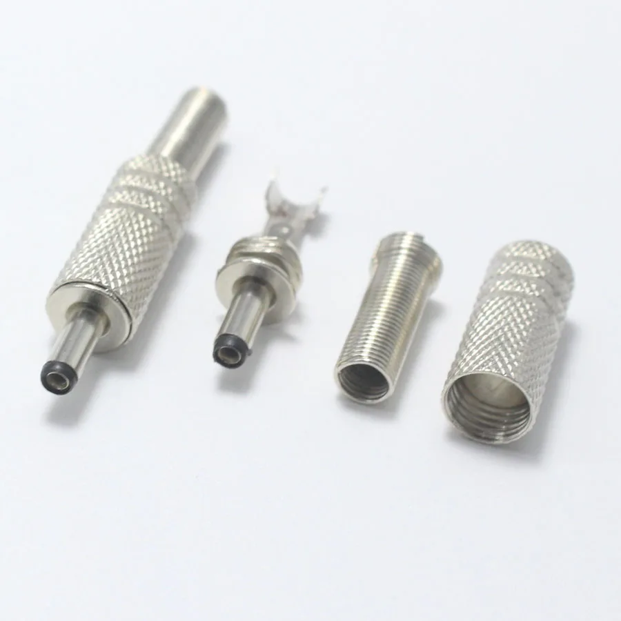 180 gradi 3 morsetti di alimentazione CC Presa 5.5x2.1mm Spina Jack 5.5-2.1
