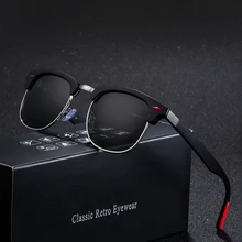 Classic Retro Rivet Polarized Sunglasses Men Women Brand Designer TR90 Legs Lighter Design Female Male Fashion Sun Glasses Classic Retro Rivet Polarized Sunglasses Men Women Brand Designer TR90 Legs Lighter Design Female Male Fashion Sun Glasses