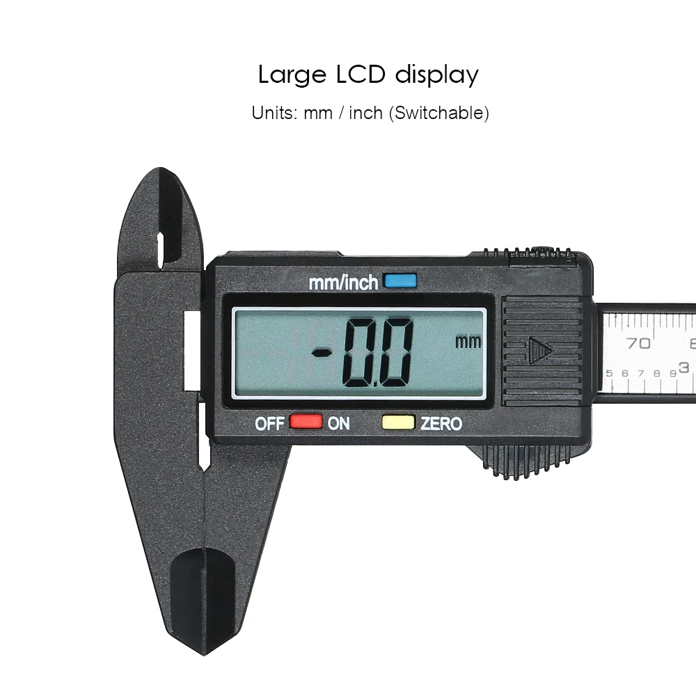KKMOON Digital Caliper 150mm Scales Callipers High Precision LCD Display Vernier Caliper mm / inch
KKMOON Digital Caliper 150mm Scales Callipers High Precision LCD Display Vernier Caliper mm / inch