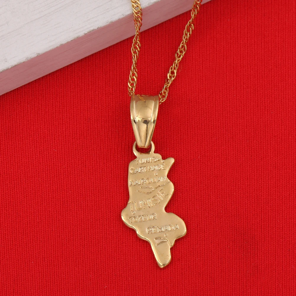 Tunisie Map Pendant Chain Yellow Gold Color Jewelry Tunisia Women Girl Tunisienne Gift
Tunisie Map Pendant Chain Yellow Gold Color Jewelry Tunisia Women Girl Tunisienne Gift