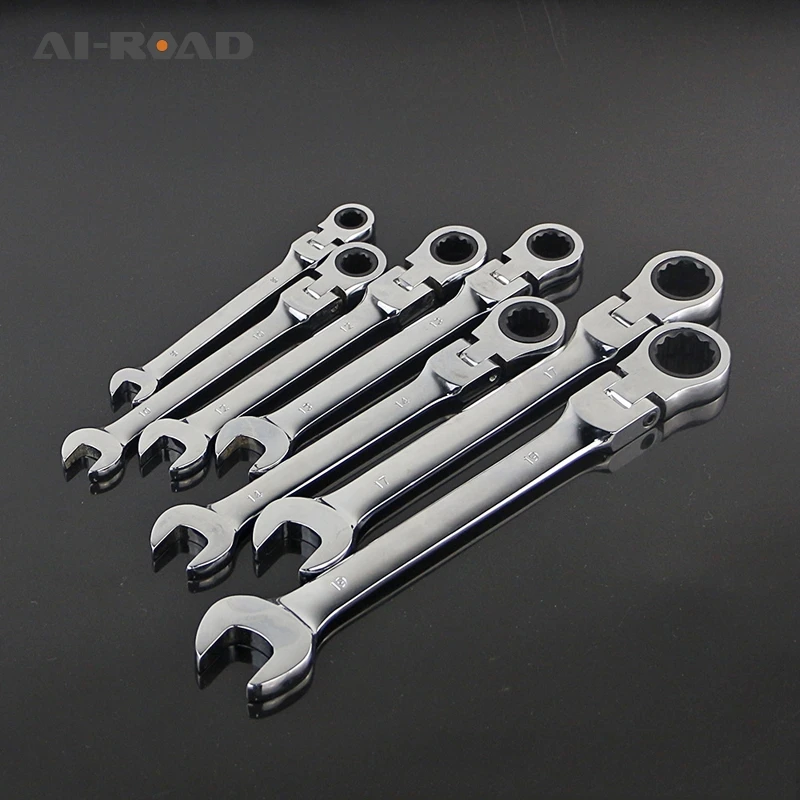 Professional Flexible Head Ratchet Wrench Combination Spanner Set Universal Wrench for Car Repair Tools CR-V Steel,6-24mm
Professional Flexible Head Ratchet Wrench Combination Spanner Set Universal Wrench for Car Repair Tools CR-V Steel,6-24mm