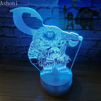 3D Table Lamp Moana Maui Figure LED Night Light 7 Colors Changing Bedroom Sleep Lighting Home Decor Kids Gifts Toy
3D Table Lamp Moana Maui Figure LED Night Light 7 Colors Changing Bedroom Sleep Lighting Home Decor Kids Gifts Toy