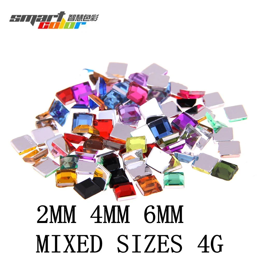 Nail Rhinestones FlatBack Square 2mm 4mm 6mm Mixed sizes 4g About 180pcs For Crafts Scrapbooking DIY Clothes Nail Art Decoration
Nail Rhinestones FlatBack Square 2mm 4mm 6mm Mixed sizes 4g About 180pcs For Crafts Scrapbooking DIY Clothes Nail Art Decoration