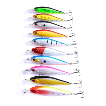 10PCS colorful Stripe pattern 11cm 10g Hard Bait Minnow streak Fishing lures Bass Fresh water hook diving perch wobbler fish
10PCS colorful Stripe pattern 11cm 10g Hard Bait Minnow streak Fishing lures Bass Fresh water hook diving perch wobbler fish