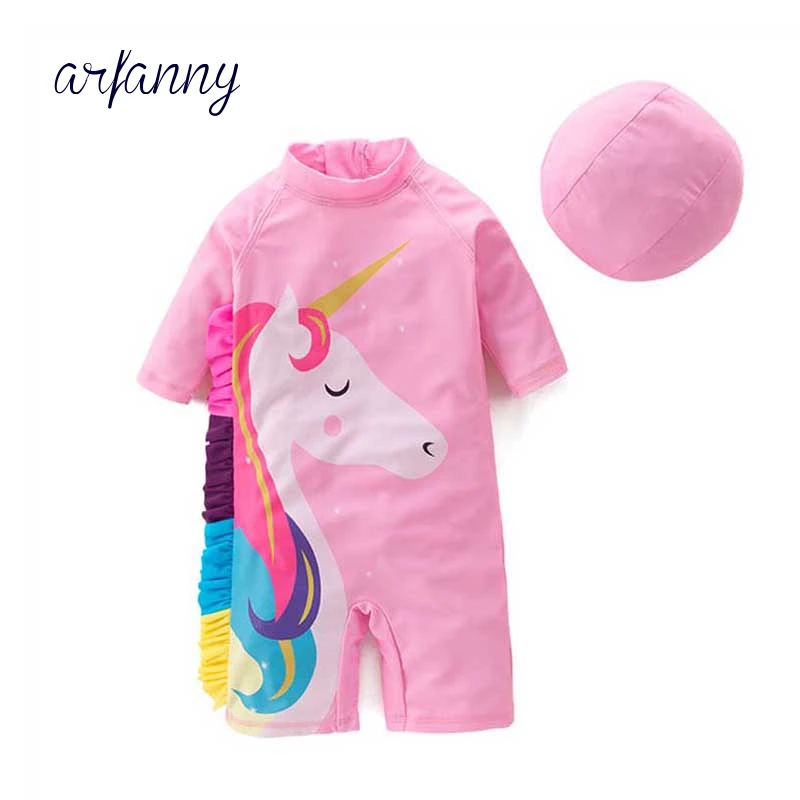 Girls One-Piece Swimsuit Long-Sleeve Pink Pony with Hat Children's Spa Swimsuit Eenhoorn Meisje Badpakken Strand
Girls One-Piece Swimsuit Long-Sleeve Pink Pony with Hat Children's Spa Swimsuit Eenhoorn Meisje Badpakken Strand