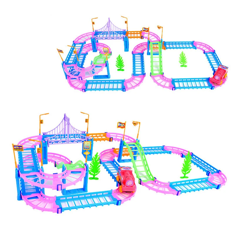 DIY 3D Pink Variety Electric Track Racing Car Speed Rail Train Model Assemble Educational Toys Gifts For Children Girl
DIY 3D Pink Variety Electric Track Racing Car Speed Rail Train Model Assemble Educational Toys Gifts For Children Girl
