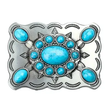 Vintage Classic Synthetic Turquoise Stones Western Cowboy Cowgirl Belt Buckle 3.5" x 2.9" fits for Belt width 1.4" to 1.5"
Vintage Classic Synthetic Turquoise Stones Western Cowboy Cowgirl Belt Buckle 3.5" x 2.9" fits for Belt width 1.4" to 1.5"