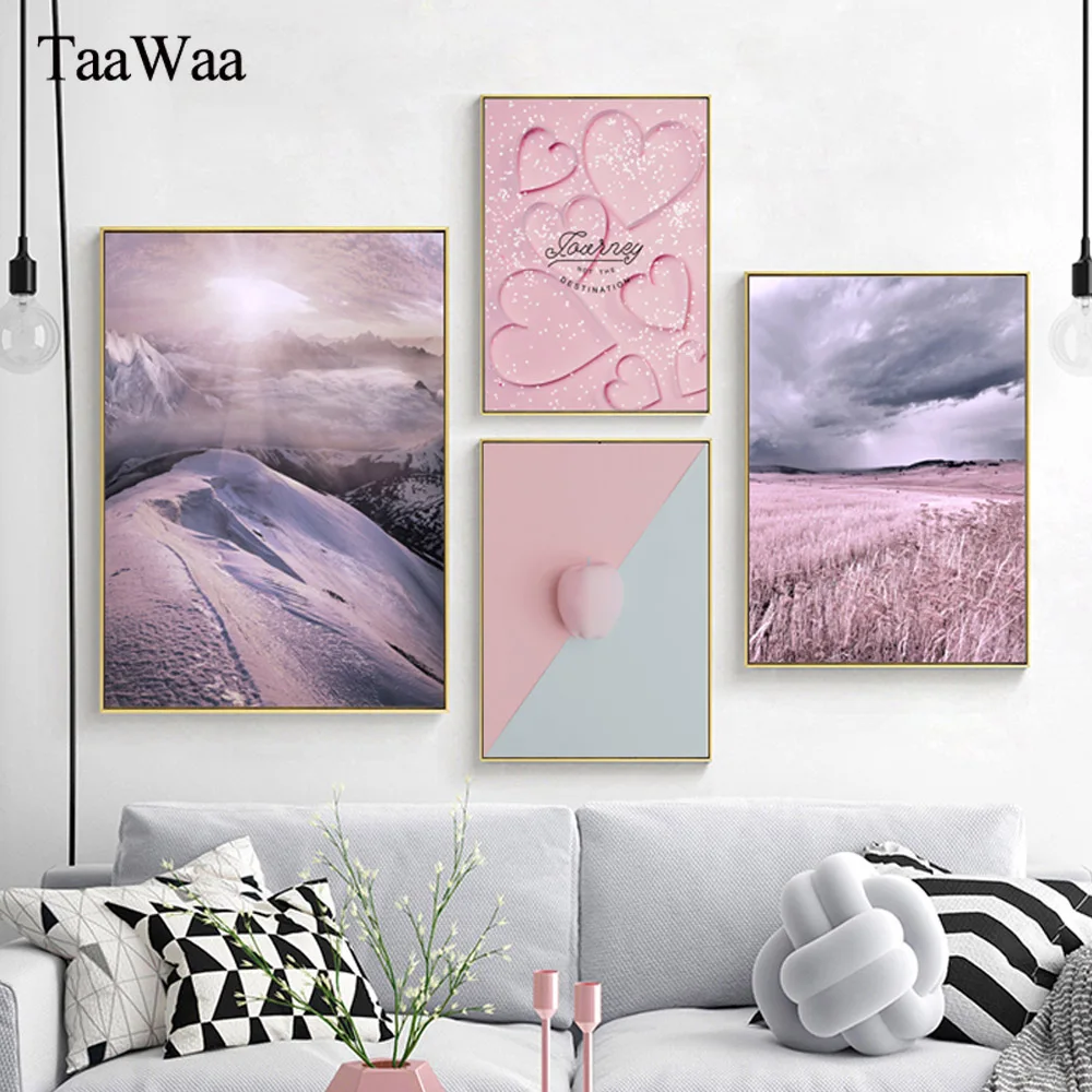 TAAWAA Pink Feather Poster Print Nordic Wall Art Abstract Landscape Canvas Painting Heart Decorative Picture for Women Bedroom
TAAWAA Pink Feather Poster Print Nordic Wall Art Abstract Landscape Canvas Painting Heart Decorative Picture for Women Bedroom