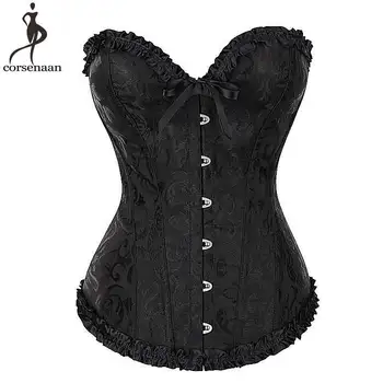 Lace Up Black Corset Jacquard Floral Corsets Overbust Spiral Steel Boned Korset Front Busk Bustier Women Halloween Outfit Korse
Lace Up Black Corset Jacquard Floral Corsets Overbust Spiral Steel Boned Korset Front Busk Bustier Women Halloween Outfit Korse