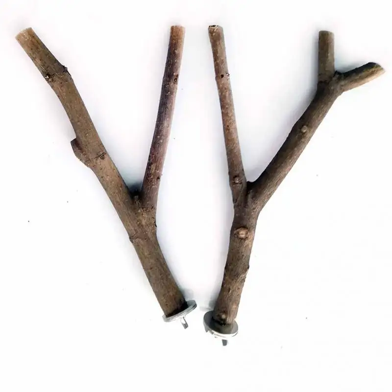 Деревянная вилка ветка для домашних животных 15 см|Игрушки птиц| |