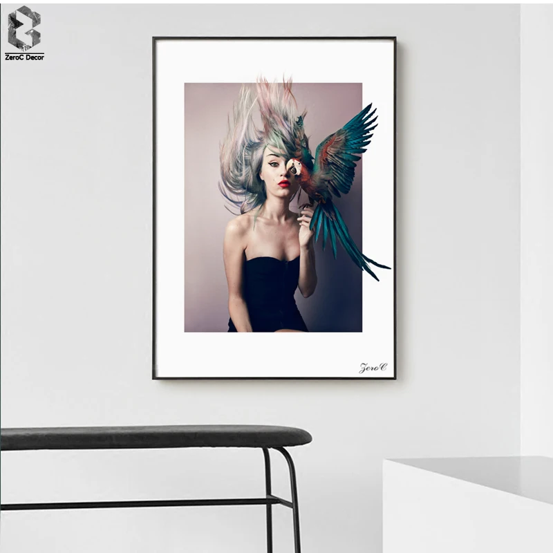 Nordic Girl Portrait Canvas Art Posters and Prints Painting, Parrot Wall Pictures for Living Room Home Decoration, Wall Decor
Nordic Girl Portrait Canvas Art Posters and Prints Painting, Parrot Wall Pictures for Living Room Home Decoration, Wall Decor