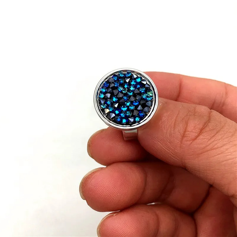 Ms Betti round crystal fine rocks from Swarovski cocktail ring for fashion woman01