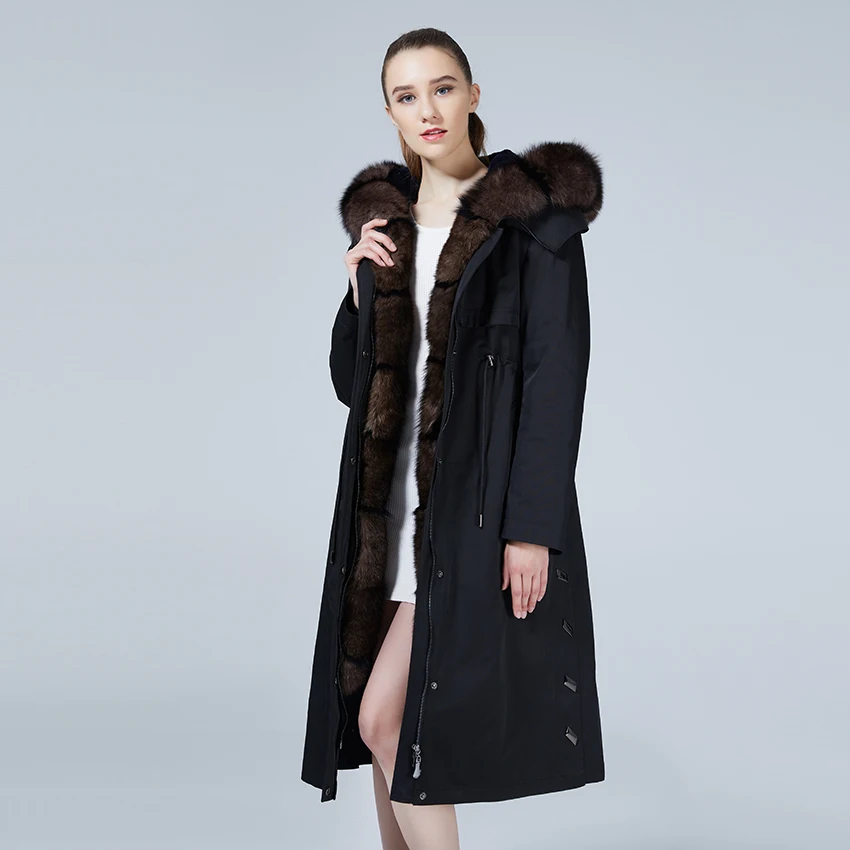 Park with fur women's long with hood and rabbit lining fox fur coat high quality and warm,have two colors
Park with fur women's long with hood and rabbit lining fox fur coat high quality and warm,have two colors