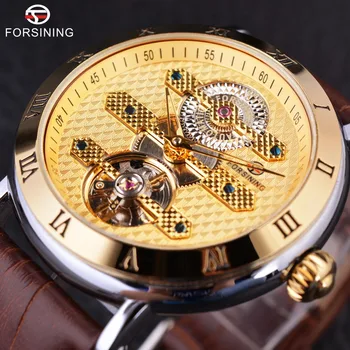 Forsining Full Golden Luxury Tourbillion Design 3 ATM Waterproof Resistance Mens Watches Top Brand Luxury Automatic Watch Clock
Forsining Full Golden Luxury Tourbillion Design 3 ATM Waterproof Resistance Mens Watches Top Brand Luxury Automatic Watch Clock