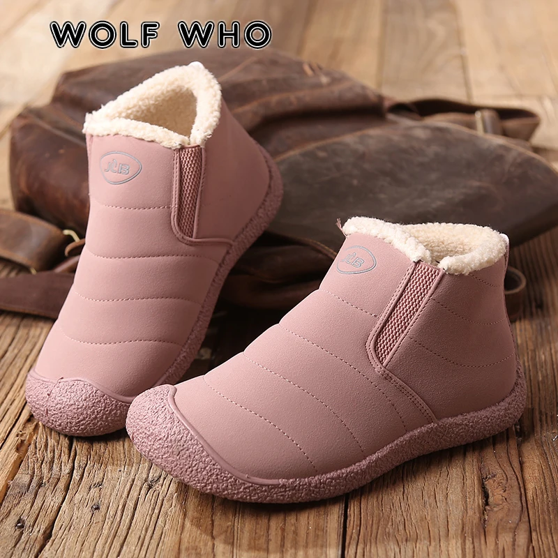 WOLF WHO Waterproof Women Winter Shoes Couple Unisex Snow Boots Warm Fur Inside Antiskid Bottom Female Casual quilted Boots N008
WOLF WHO Waterproof Women Winter Shoes Couple Unisex Snow Boots Warm Fur Inside Antiskid Bottom Female Casual quilted Boots N008