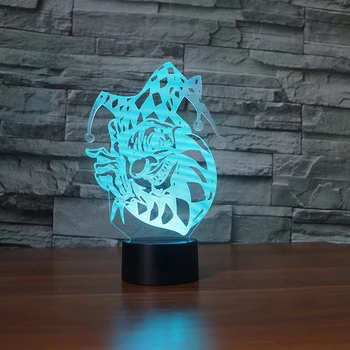 Creative Gifts Clown lamp 3D illusion LED Table lamp LED 7 Color changing USB touch for Kids Bedroom Room Decoration Luminaria
Creative Gifts Clown lamp 3D illusion LED Table lamp LED 7 Color changing USB touch for Kids Bedroom Room Decoration Luminaria