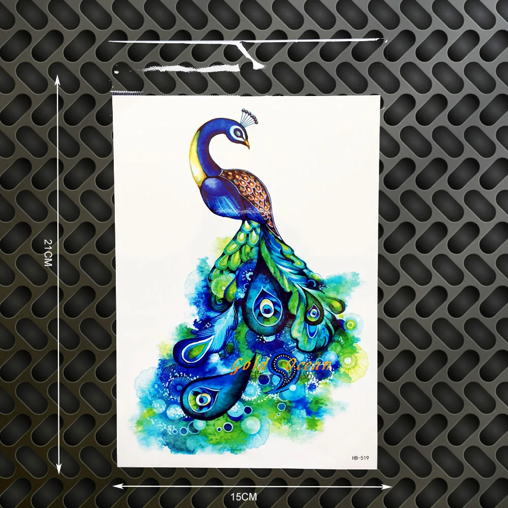 New Sexy Temporary Tattoo Peacock Feather Designs Fashion Waterproof Removable Tattoo Makeup Henna Tatoo Paste 21x15CM
New Sexy Temporary Tattoo Peacock Feather Designs Fashion Waterproof Removable Tattoo Makeup Henna Tatoo Paste 21x15CM