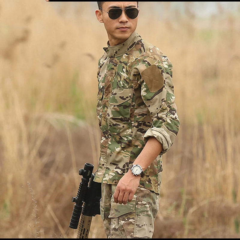 Military Camouflage Tactical Shirt Men Waterproof Multi-Pockets Army Multifunction Combat Shirts Long Sleeve Cargo Shirt 4Colors
Military Camouflage Tactical Shirt Men Waterproof Multi-Pockets Army Multifunction Combat Shirts Long Sleeve Cargo Shirt 4Colors
