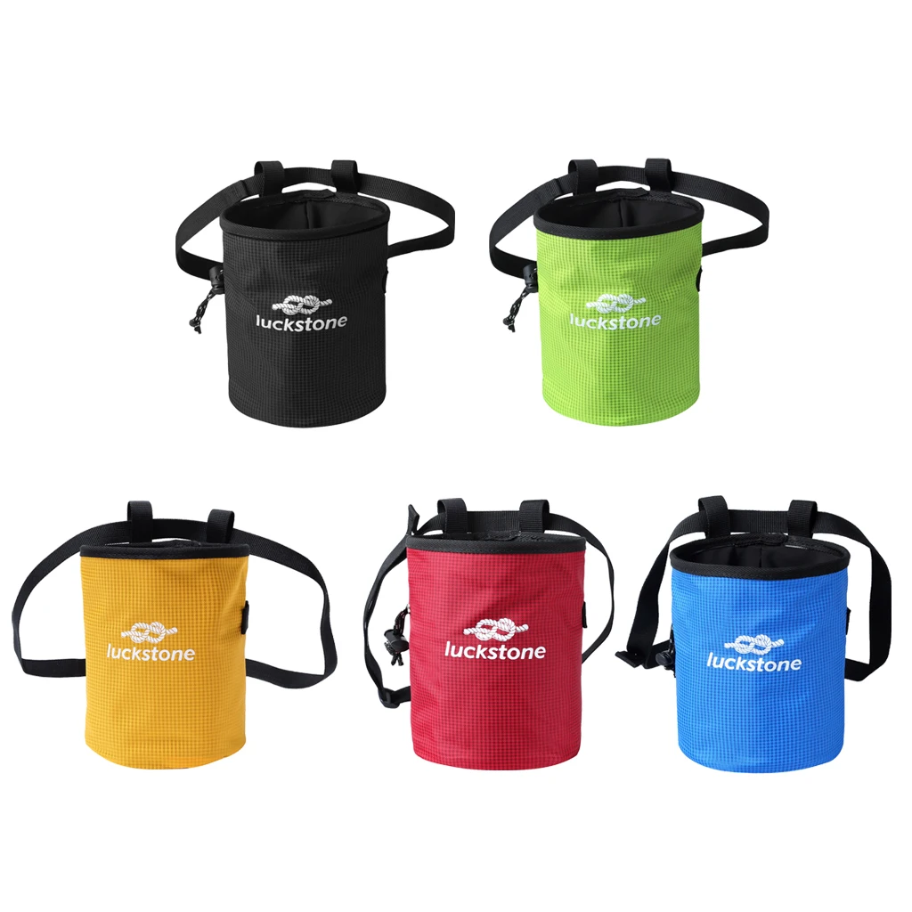 Chalk Bag with Quick Release Adjustable Belt for Rock Camping Climbing Weight Lifting Bouldering Gymnastic Drawstring Brush Slot
Chalk Bag with Quick Release Adjustable Belt for Rock Camping Climbing Weight Lifting Bouldering Gymnastic Drawstring Brush Slot