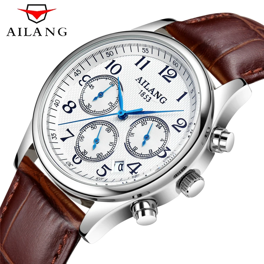 2017 New AILANG Luxury Brand Quartz Watches Men Analog Chronograph Clock Men Sports Military Leather Strap Fashion Wrist Watch
2017 New AILANG Luxury Brand Quartz Watches Men Analog Chronograph Clock Men Sports Military Leather Strap Fashion Wrist Watch