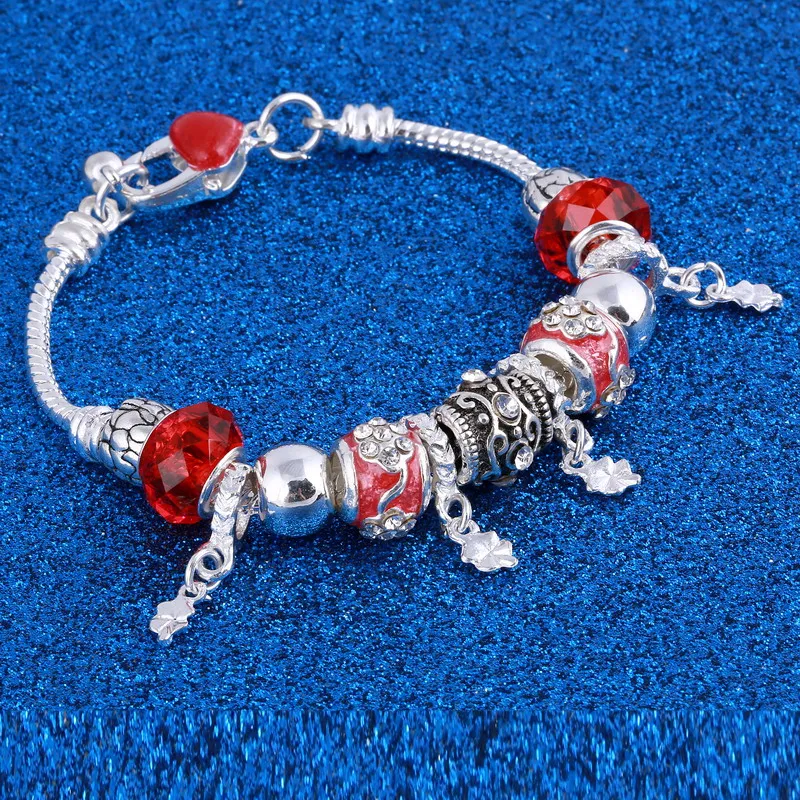 Beautiful Red Crystal Glass Stone Beaded Bracelets Bangles Women Fashion Silver Plated Charm Bracelets Jewelry pulsera
Beautiful Red Crystal Glass Stone Beaded Bracelets Bangles Women Fashion Silver Plated Charm Bracelets Jewelry pulsera