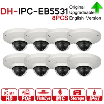 DH IPC-EB5531 5MP Panoramic Network 1.4mm Fisheye Camera 8pcs/lot H.265 H.264 3DNR AWB AGC BLC IP67 PoE Detect Built-in Mic
DH IPC-EB5531 5MP Panoramic Network 1.4mm Fisheye Camera 8pcs/lot H.265 H.264 3DNR AWB AGC BLC IP67 PoE Detect Built-in Mic