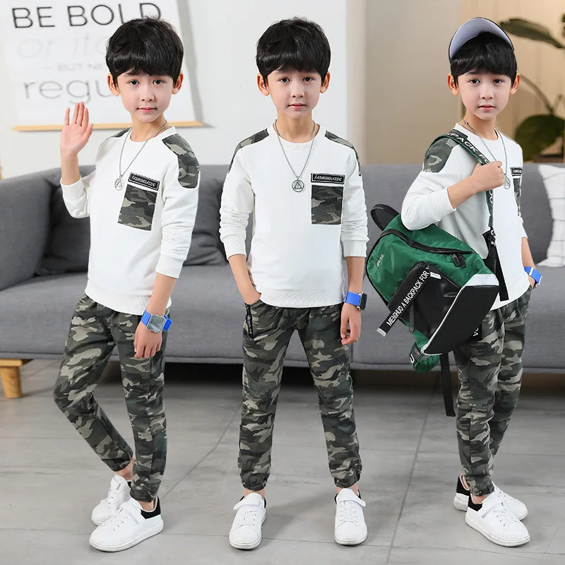 Boys 2 Pieces Sets Children T Shirt Pants Camouflage Sets Child Pullover Pants Sets Spring Autumn Suits Boys Clothing Camouflage
Boys 2 Pieces Sets Children T Shirt Pants Camouflage Sets Child Pullover Pants Sets Spring Autumn Suits Boys Clothing Camouflage