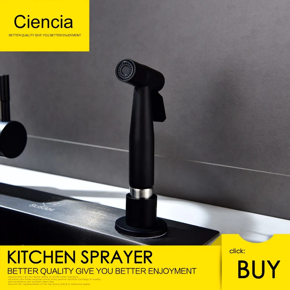 Free Shipping Stainless Steel Black Metal Kitchen Spray and Faucet Sprayer With Hose and Head Accessory for Kitchen Sink Washing
Free Shipping Stainless Steel Black Metal Kitchen Spray and Faucet Sprayer With Hose and Head Accessory for Kitchen Sink Washing