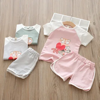 Summer Cartoon Love Birds print Kids set with shoulder and short sleeve T-shirts bag shorts
Summer Cartoon Love Birds print Kids set with shoulder and short sleeve T-shirts bag shorts