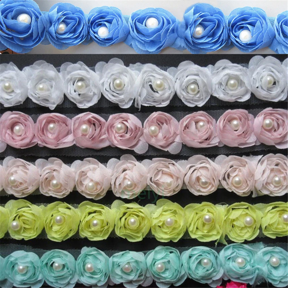2 Meters 5cm Chiffon Pearl 3D Rose Flower Lace Edge Trim Ribbon Embroidered Applique Sewing Craft Crochet Wedding Dress Clothes
2 Meters 5cm Chiffon Pearl 3D Rose Flower Lace Edge Trim Ribbon Embroidered Applique Sewing Craft Crochet Wedding Dress Clothes
