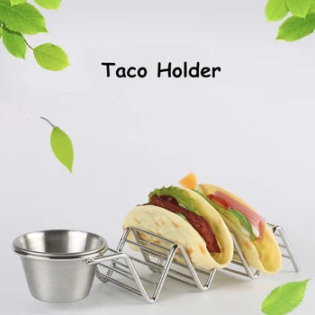 Pancake Shelf Fried Food Holder With Sauce Bowl Stainless steel Cup Taco Holder Restaurant Tortillas Holder Kitchen Tool 1pcs
Pancake Shelf Fried Food Holder With Sauce Bowl Stainless steel Cup Taco Holder Restaurant Tortillas Holder Kitchen Tool 1pcs