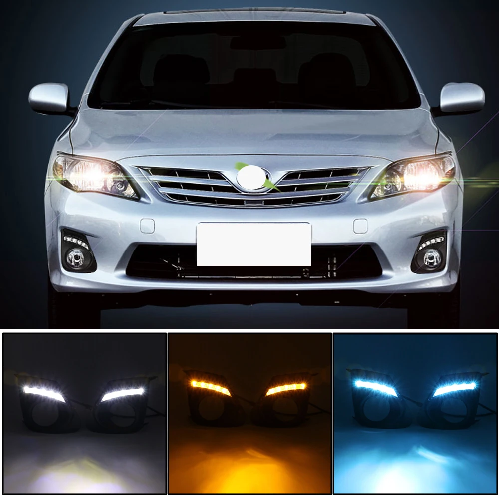 CAPQX For Corolla 2011 2012 2013 LED Daytime Running Light DRL Driving light Fog lamp cover With Yellow Turn Signal Dimmed Relay
CAPQX For Corolla 2011 2012 2013 LED Daytime Running Light DRL Driving light Fog lamp cover With Yellow Turn Signal Dimmed Relay