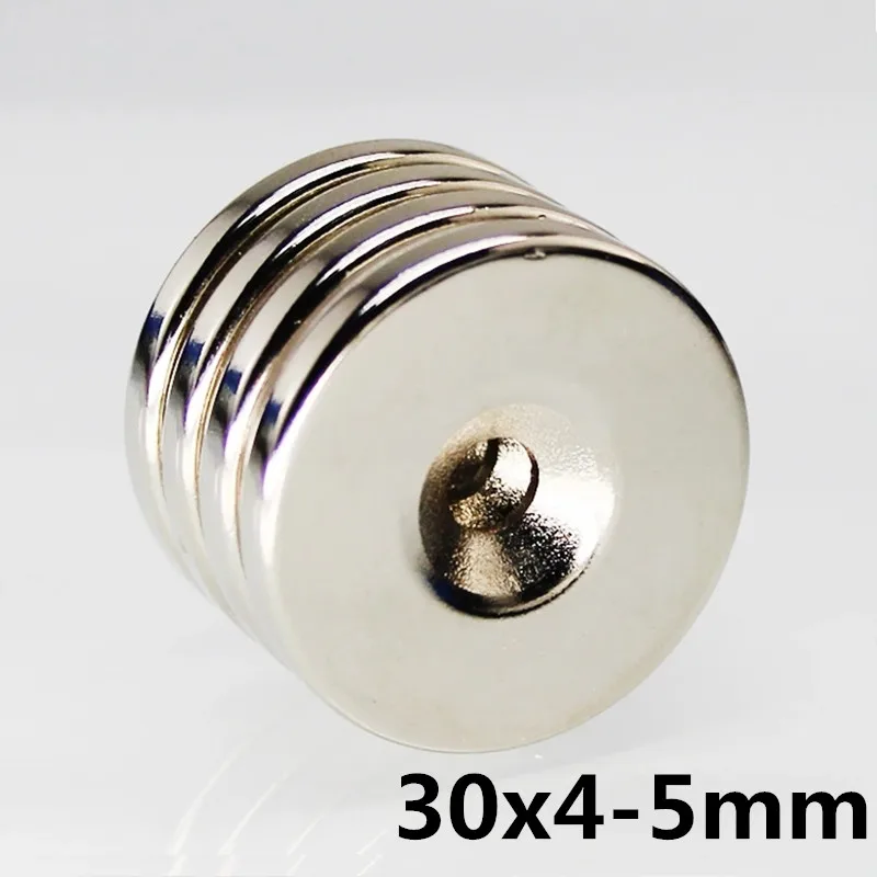 2pcs 30 x 4 mm Hole: 5mm N35 Super Strong Round Neodymium Magnet Countersunk Ring Rare Earth Magnets30mm x 4mm- 5mm 
2pcs 30 x 4 mm Hole: 5mm N35 Super Strong Round Neodymium Magnet Countersunk Ring Rare Earth Magnets30mm x 4mm- 5mm