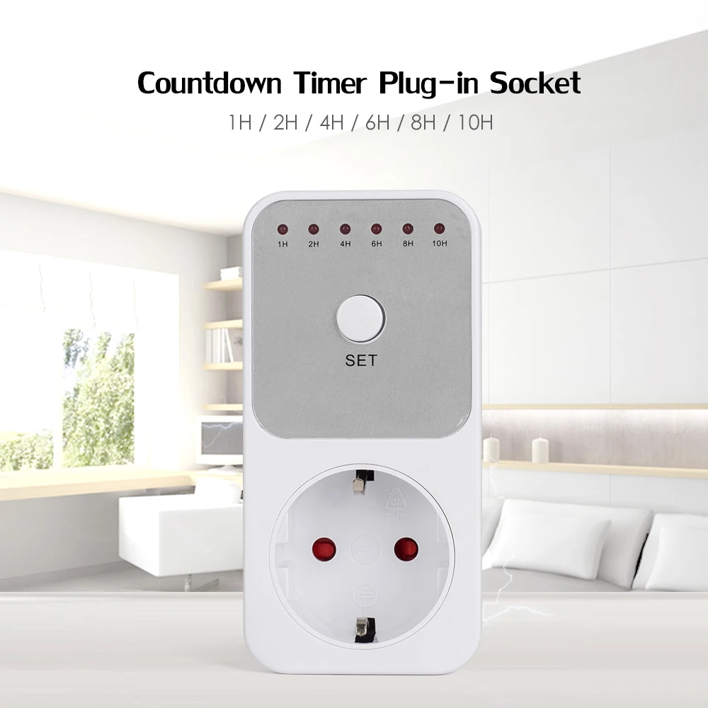 1~10 Hours Countdown Timer Socket AC240V Plug-in Socket Intelligent Time Setting Control Switch Energy Saving Outlet EU/US/UK
1~10 Hours Countdown Timer Socket AC240V Plug-in Socket Intelligent Time Setting Control Switch Energy Saving Outlet EU/US/UK